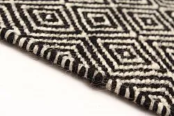 Wollen-vloerkleed - Varella (zwart/wit)