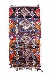 Marokkaanse Berber tapijt Boucherouite 285 x 145 cm