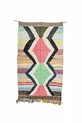 Marokkaanse Berber tapijt Boucherouite 135 x 215 cm