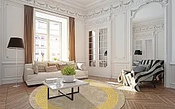 Rond vloerkleed - Myra (beige/geel)