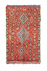 Marokkaanse Berber tapijt Boucherouite 245 x 140 cm