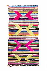 Marokkaanse Berber tapijt Boucherouite 135 x 260 cm