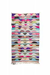 Marokkaanse Berber tapijt Boucherouite 145 x 250 cm