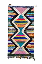 Marokkaanse Berber tapijt Boucherouite 135 x 245 cm