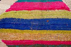 Marokkaanse Berber tapijt Boucherouite 135 x 245 cm