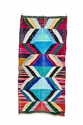 Marokkaanse Berber tapijt Boucherouite 135 x 275 cm