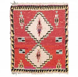 Marokkaanse Berber tapijt Boucherouite 145 x 115 cm