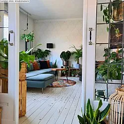 Rond vloerkleed - Trepito (bruin/blauw/multi)