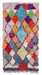 Marokkaanse Berber tapijt Boucherouite 215 x 110 cm
