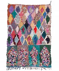 Marokkaanse Berber tapijt Boucherouite 205 x 140 cm