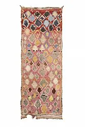 Marokkaanse Berber tapijt Boucherouite 255 x 100 cm