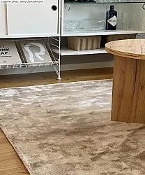 Viscose-vloerkleed - Jodhpur Special Luxury Edition (lichtgrijs/beige)