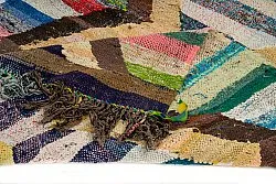 Marokkaanse Berber tapijt Boucherouite 120 x 210 cm