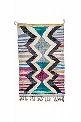 Marokkaanse Berber tapijt Boucherouite 140 x 220 cm