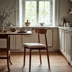 Stoel - Ystad (okkernoot/beige) - 2 stuks