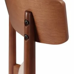 Stoel - Ystad (okkernoot/beige) - 2 stuks