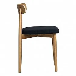 Stoel - Ystad (natuurlijk/zwart) - 2 stuks