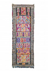 Marokkaanse Berber tapijt Boucherouite 310 x 105 cm