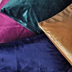 Kussensloop - Fluwelen kussens Marlyn (fuchsia)