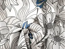 Gordijnen - Katoenen gordijn Aurelia (blauw)