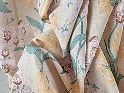 Gordijnen - Katoenen gordijn - Florina (roze)