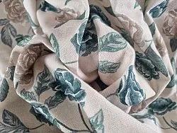 Gordijnen - Katoenen gordijn Wreath (blauw)