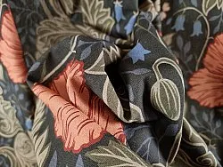 Katoenen gordijn - Poppy (zwart)