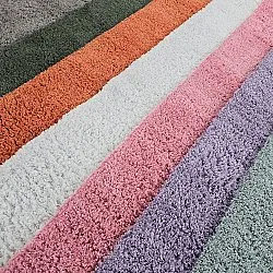 Hoogpolig vloerkleed - Combarro Solid Cotton Shaggy (lichtblauw)