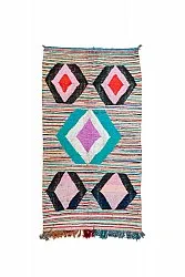 Marokkaanse Berber tapijt Boucherouite 140 x 255 cm