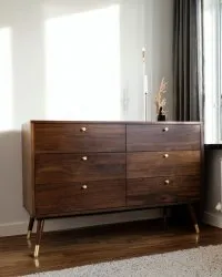 Ladekast - Prime - 6 drawers (walnoot/messing)