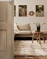 Hoogpolig vloerkleed - Fondi (beige)