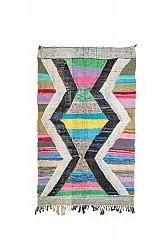 Marokkaanse Berber tapijt Boucherouite 130 x 220 cm
