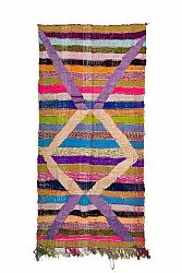 Marokkaanse Berber tapijt Boucherouite 125 x 265 cm