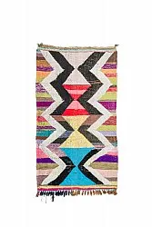 Marokkaanse Berber tapijt Boucherouite 125 x 225 cm