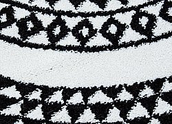 Ronde vloerkleden - Aztek (zwart/wit)
