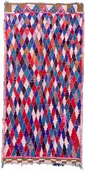 Marokkaanse Berber tapijt Boucherouite 220 x 110 cm