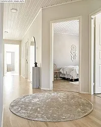 Rond vloerkleed - Jodhpur Special Luxury Edition Viscose (lichtgrijs/beige)