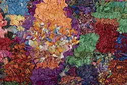 Marokkaanse Berber tapijt Boucherouite 210 x 150 cm