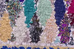Marokkaanse Berber tapijt Boucherouite 225 x 135 cm