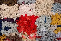 Marokkaanse Berber tapijt Boucherouite 380 x 105 cm