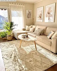 Hoogpolig vloerkleed - Rostock (offwhite)