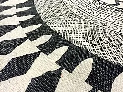 Ronde vloerkleden - Marrakech (rond) (zwart/grijs/wit)