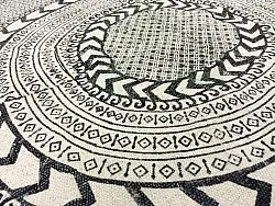 Ronde vloerkleden - Marrakech (rond) (zwart/grijs/wit)