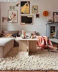 Wollen-vloerkleed - Aliste Wool Shaggy (alabaster gleam)