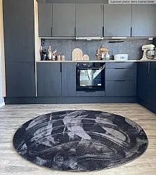 Ronde vloerkleden - Aranga Super Soft Fur (antraciet)