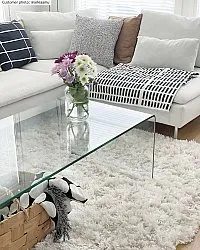 Hoogpolig vloerkleed - Janjira (wit)