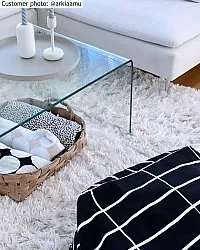 Hoogpolig vloerkleed - Janjira (offwhite)