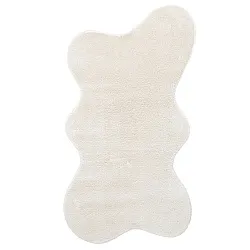 Asymmetrisch Golvend Shaggy Vloerkleed - Aranga Super Soft Fur (beige)