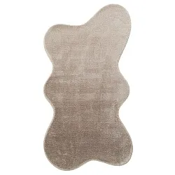 Asymmetrisch Golvend Shaggy Vloerkleed - Aranga Super Soft Fur (bruin)