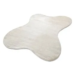 Asymmetrisch Golvend Shaggy Vloerkleed - Aranga Super Soft Fur (beige)